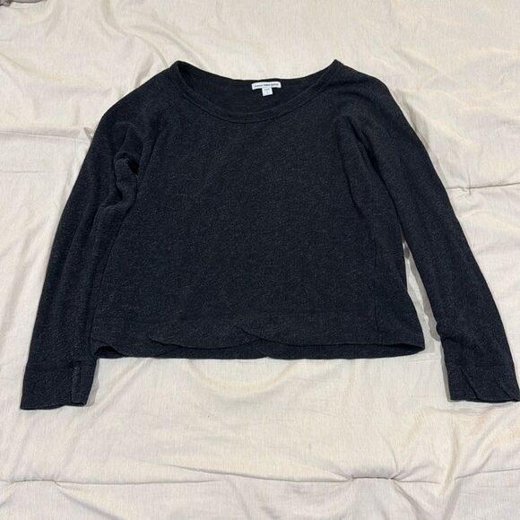 James Perse Scoop Neck Knit Sweater • Gray • Size 1 (S) - Picture 2 of 3